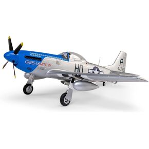 E-flite RC Airplane P-51D Mustang 1.2m BNF بطارية إرسال أساسية وشاحن غير متضمن مع AS3X واختيار آمن "Cripes A'Mighty 3rd" EFL089500 in Kuwait