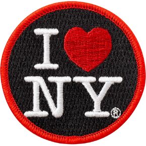 I Heart New York 2.5" Decorative Souvenir Iron-On Embroidery Patch (Black)