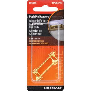 Hillman aligning 121135 Large Push Pin Sawtooth Hanger 2 Pack, No Size, Gold, 2 Piece in Saudi Arabia