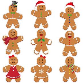 59 Ft Christmas Gingerbread Bulletin Board Border, Christmas Gingerbread Man Bulletin Board Border Trim Cutouts for Winter Christmas School Classroom Bulletin Board Decorations, 60PCS in Saudi Arabia