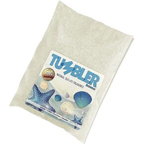 Tumbler Home White Sand - رمل الشاطئ بوزن 2 كجم - رمل ناعم وناعم للرمل الحرفي. حشو مزهرية الرمل المزخرفة، ديكور الشاطئ، رمال الوحدة لحفلات الزفاف.
