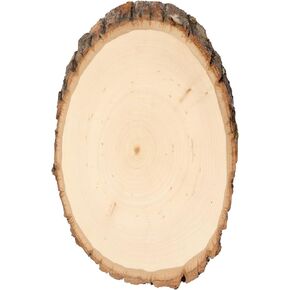 Walnut Hollow Basswood Round, Small 5-7" Wide with Live Edge Wood (Pack of 6) - for Wood Burning, Home Décor, and Rustic Weddings