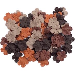 100 pcs Handmade Patch Gardenia Jasmine Flowers 30x30mm Mulberry Paper Flowers Scrapbooking Wedding DIY Craft Supplies Card (Lavender Tone)