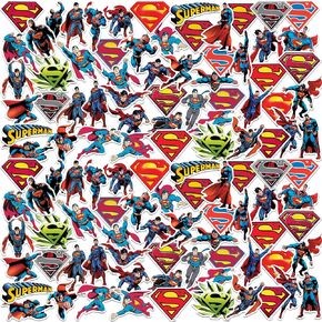 Superman Character Poses 50 Vinyl Stickers Waterproof Die-Cut Decals Laptop in Saudi Arabia