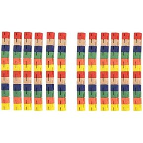 Wooden Flexible Fidget Mini Twist Cube Puzzles - 12 Pack - Stretchable 3D Puzzles Wood Twist Blocks for Anxiety Fidgeting or Party Favors in Saudi Arabia