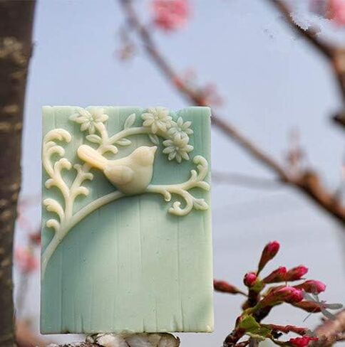 GreatMold Beautiful Flower DIY Soap Mold Leaves Handmade Flower Rectangle Soap Making Mold Silicone Floral Molds for Scented Candle Cake Mousee Resin Art Crafts Mould in Kuwait