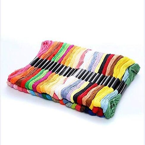 خيط تطريز CABAX 24 شلة من أساور الصداقة، خيط تطريز بألوان قوس قزح، خيط تطريز متقاطع مع 12 قطعة من بكرات الخيط in Kuwait