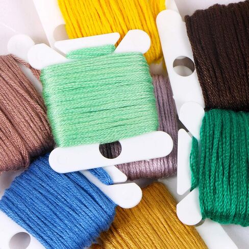 خيط تطريز CABAX 24 شلة من أساور الصداقة، خيط تطريز بألوان قوس قزح، خيط تطريز متقاطع مع 12 قطعة من بكرات الخيط in Kuwait