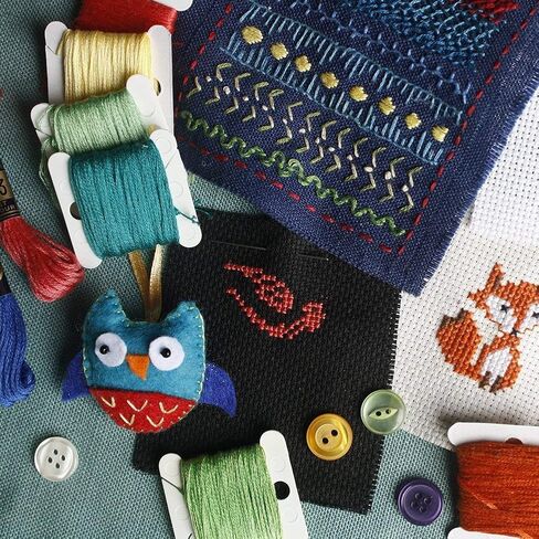 خيط تطريز CABAX 24 شلة من أساور الصداقة، خيط تطريز بألوان قوس قزح، خيط تطريز متقاطع مع 12 قطعة من بكرات الخيط in Kuwait