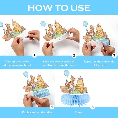 10 قطع من ديكورات ويني المركزية الكلاسيكية، ديكورات طاولات الأطفال أوه قطع مركزية على شكل بوه لتزيين حفلات استحمام الطفل الكرتونية اللطيفة in Kuwait