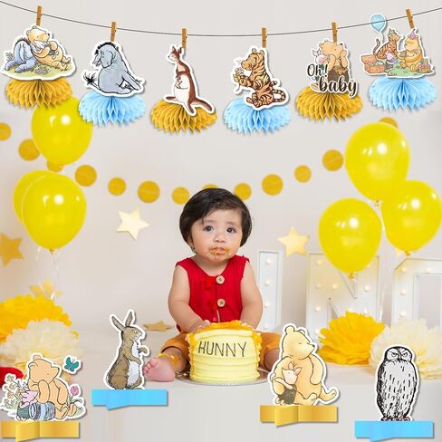 10 قطع من ديكورات ويني المركزية الكلاسيكية، ديكورات طاولات الأطفال أوه قطع مركزية على شكل بوه لتزيين حفلات استحمام الطفل الكرتونية اللطيفة in Kuwait