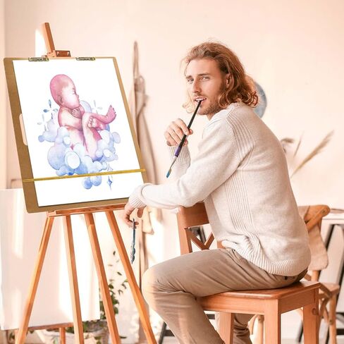 لوحة حمل خشبية من Gkesgm مقاس 45.72 سم × 60.96 سم مع مشبك للرسم والفصول الدراسية والاستوديو واللوازم المكتبية واللوازم المكتبية الأخرى، ZBO-001 in Kuwait