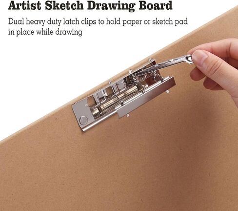 لوحة حمل خشبية من Gkesgm مقاس 45.72 سم × 60.96 سم مع مشبك للرسم والفصول الدراسية والاستوديو واللوازم المكتبية واللوازم المكتبية الأخرى، ZBO-001 in Kuwait