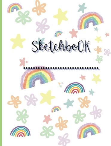 Simple SketchboOK: Paperback| Drawing pad, notebook, sketch book for doodling, painting, drawing, writing| Soft cover with watercolor flowers, 120 white sheets, size 8.5x11", in Saudi Arabia