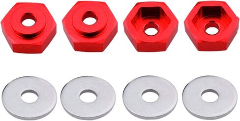 Treehobby 4PCS Aluminum Alloy 12mm Turn 17mm Metal Wheel Rim Hex Adapter Drive Hub Compatible with traxxas Axial RC4WD HPI Himoto HSP Losi Kyosho RC 1/10 On-Road Car Buggy Truck Tires in Saudi Arabia