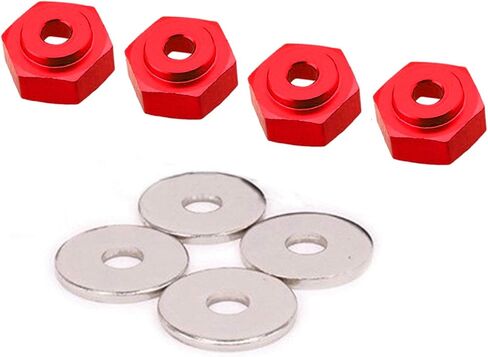 Treehobby 4PCS Aluminum Alloy 12mm Turn 17mm Metal Wheel Rim Hex Adapter Drive Hub Compatible with traxxas Axial RC4WD HPI Himoto HSP Losi Kyosho RC 1/10 On-Road Car Buggy Truck Tires in Saudi Arabia