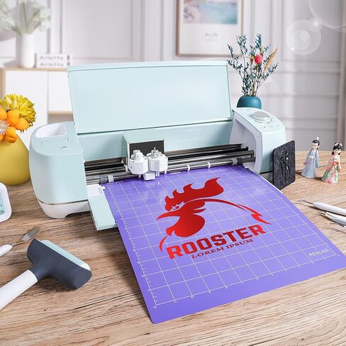 REALIKE Variety Cutting Mat Compatible with Cricut Maker 4/Maker 3/Maker/Explore 4/3/Air 2/Air, StandardGrip/LightGrip/StrongGrip/FabricGrip Multiple Adhesive 12x12 inch Cut Mats for 5 Pack in Kuwait