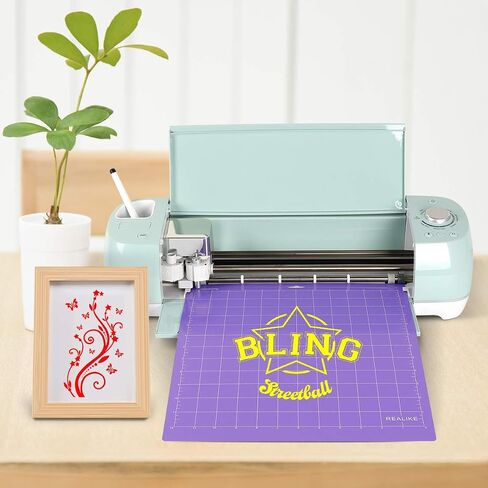 REALIKE Variety Cutting Mat Compatible with Cricut Maker 4/Maker 3/Maker/Explore 4/3/Air 2/Air, StandardGrip/LightGrip/StrongGrip/FabricGrip Multiple Adhesive 12x12 inch Cut Mats for 5 Pack in Kuwait