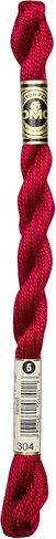 Dmc Pearl Cotton Skein مقاس 5 27.3 ياردة - أحمر متوسط (عبوة من 12 قطعة) in Saudi Arabia