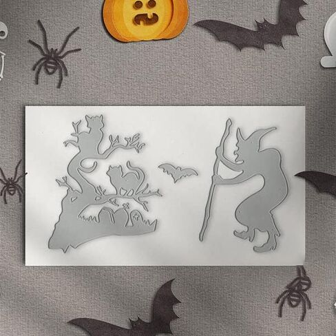 قوالب قطع قلعة الهالوين المعدنية، قالب قطع متقاطع على شكل قمر الخفاش، استنسل الساحرات، قوالب معدنية لصنع البطاقات، صناعة الورق، سجل القصاصات وألبوم الحرف اليدوية، بطاقة ورقية لديكور الهالوين in Kuwait