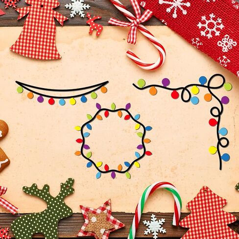 3 مجموعات من GLOBLELAND لأضواء عيد الميلاد قطع يموت DIY بها بنفسك سكرابوكينغ سلسلة ضوء معدنية لمبة ضوء يموت تخفيضات قالب استنسل منقوش لصنع البطاقات الورقية ألبوم الديكور in Saudi Arabia