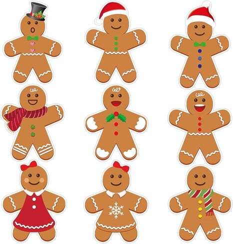 59 Ft Christmas Gingerbread Bulletin Board Border, Christmas Gingerbread Man Bulletin Board Border Trim Cutouts for Winter Christmas School Classroom Bulletin Board Decorations, 60PCS in Saudi Arabia