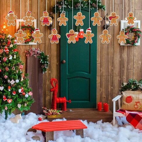 59 Ft Christmas Gingerbread Bulletin Board Border, Christmas Gingerbread Man Bulletin Board Border Trim Cutouts for Winter Christmas School Classroom Bulletin Board Decorations, 60PCS in Saudi Arabia