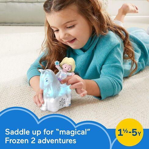 Fisher-Price Little People Toddler Toys Disney Frozen Elsa & Nokk Figure Set with Lights & Sounds for Preschool Kids Ages 18+ Months in Saudi Arabia