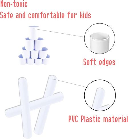 46 قطعة من اساور صفعة بيضاء من ريريكش، اساور صفعة فارغة للمعصم للاطفال في حفلات اعياد الميلاد، اساور صفعة للمشاريع المدرسية والحرف اليدوية، اساور صفعة للرسم في الكريسماس والهالوين in Kuwait