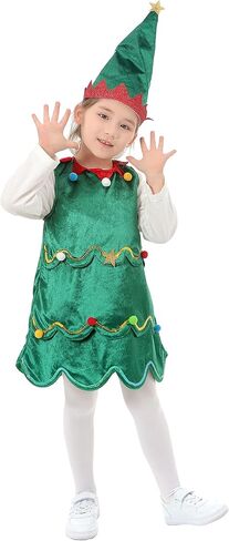 زي Funivals لعيد الميلاد للأطفال مع إكسسوارات، زي عيد الميلاد للهالوين من قطعة واحدة للأولاد والبنات in Kuwait