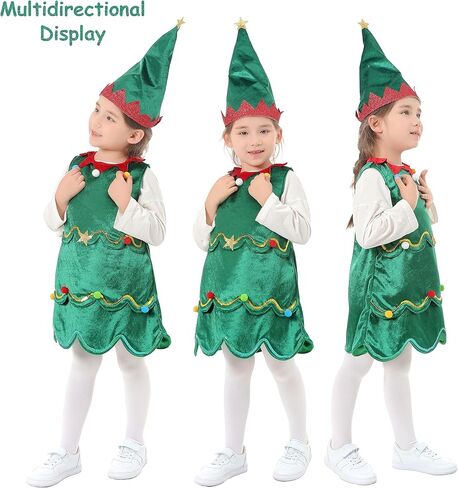 زي Funivals لعيد الميلاد للأطفال مع إكسسوارات، زي عيد الميلاد للهالوين من قطعة واحدة للأولاد والبنات in Kuwait