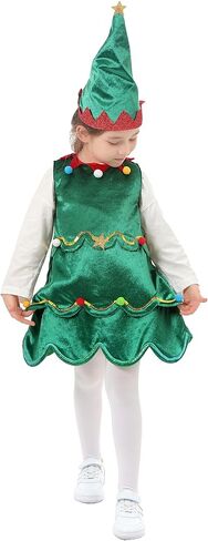 زي Funivals لعيد الميلاد للأطفال مع إكسسوارات، زي عيد الميلاد للهالوين من قطعة واحدة للأولاد والبنات in Kuwait