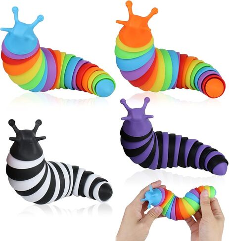 4 حزمة فيدجيت سبيكة لعبة ثلاثية الأبعاد مفصلية تمتد سبيكة تململ لعبة سبيكة تململ لعبة تململ لعبة تخفيف التوتر للأطفال والكبار المصابين بالتوحد، ومكافحة القلق الحلزون الإغاثة سبيكة اللعب للأطفال هدايا عيد ميلاد in Kuwait