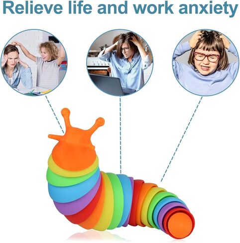 4 حزمة فيدجيت سبيكة لعبة ثلاثية الأبعاد مفصلية تمتد سبيكة تململ لعبة سبيكة تململ لعبة تململ لعبة تخفيف التوتر للأطفال والكبار المصابين بالتوحد، ومكافحة القلق الحلزون الإغاثة سبيكة اللعب للأطفال هدايا عيد ميلاد in Kuwait