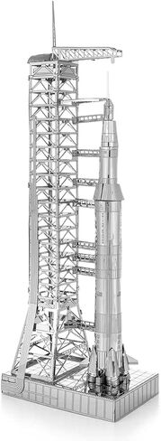 Metal Earth Fascinations Apollo Saturn V with Gantry 3D Metal Model Kit Bundle with Tweezers in Saudi Arabia