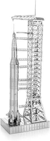 Metal Earth Fascinations Apollo Saturn V with Gantry 3D Metal Model Kit Bundle with Tweezers in Saudi Arabia
