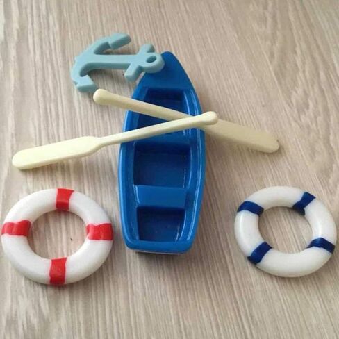 5 Pcs Mini Figurine Marine Mini Fishing Boat Miniature Moss Micro Landscape Boat Ornaments Nautical Landscape Decor for DIY Craft Accessories in Saudi Arabia