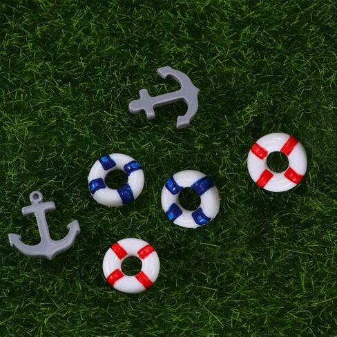 5 Pcs Mini Figurine Marine Mini Fishing Boat Miniature Moss Micro Landscape Boat Ornaments Nautical Landscape Decor for DIY Craft Accessories in Saudi Arabia