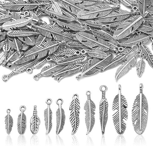 KitBeads 100pcs 10 Styles Antique Silver Love Heart Charms Tibetan Style Angel Heart Charms for Jewelry Making Bracelets Crafts in Kuwait