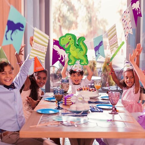 Green Dinosaur Pinata Bundle, String Pinata Dinosaur with a Blindfold and Stick Pull Pinata for Boys, Girls, Animal Themed Birthday Parties, Decorations Supplies, 16.5 x 11.8 x 3.1 Inches in Saudi Arabia