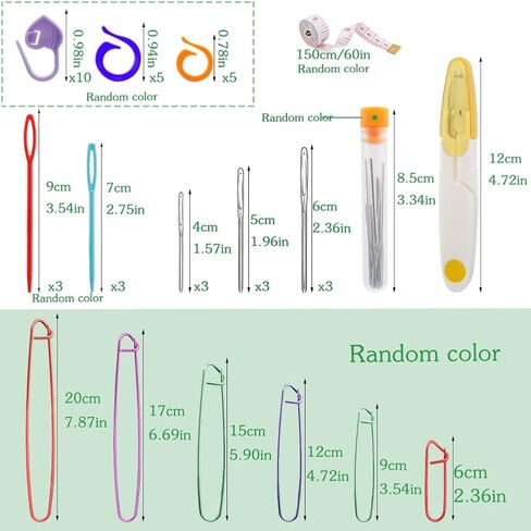 Ftyiwu Crochet Kit for Beginners, 77pcs Beginner Crochet Kit for Adult Include Ergonomic Crochet Hooks, Crochet Yarn, Crochet Supplies Tools for Beginners and Experienced Crochet Professionals in Kuwait