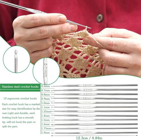 Ftyiwu Crochet Kit for Beginners, 77pcs Beginner Crochet Kit for Adult Include Ergonomic Crochet Hooks, Crochet Yarn, Crochet Supplies Tools for Beginners and Experienced Crochet Professionals in Kuwait