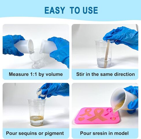 مجموعة راتنجات الإيبوكسي للمبتدئين من جي ديكشن، مجموعة أدوات المبتدئين من الراتنج الشفاف الكريستالي 10 أونصة، شديدة اللمعان، بدون فقاعات، رائحة منخفضة، مجموعة صنع المجوهرات الكل في واحد للحرف اليدوية in Kuwait