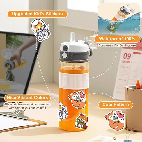 390PCSWaterBottleStickers، Zroivkaz CuteTeenagers حزمة ملصقات مقاومة للماء، ملصقات للأطفال الصغار 4-8 سنوات ملصقات الفصول الدراسية للأطفال ملصقات الكمبيوتر المحمول النسائية، ملصقات حالة الهاتف الخليوي الكبار in Saudi Arabia