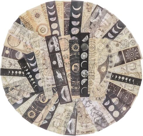 ملصقات واشي الفلك القديمة (40 قطعة) - كوكبة الفضاء الزخرفية، الكواكب، المجرة، الشمس والقمر، علم الفلك، ملصق مخطط خرائط عتيقة لكتب القصاصات، مجلة الرصاصاصاد، مجلة جائعة in Kuwait