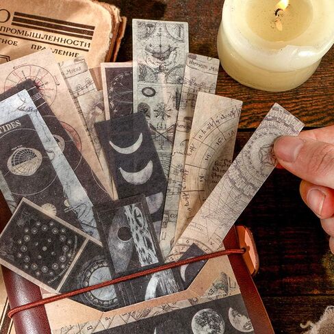 ملصقات واشي الفلك القديمة (40 قطعة) - كوكبة الفضاء الزخرفية، الكواكب، المجرة، الشمس والقمر، علم الفلك، ملصق مخطط خرائط عتيقة لكتب القصاصات، مجلة الرصاصاصاد، مجلة جائعة in Kuwait