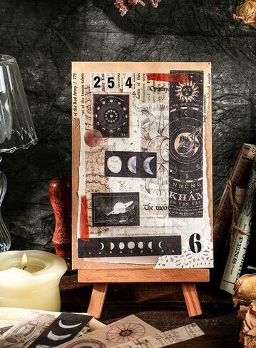 ملصقات واشي الفلك القديمة (40 قطعة) - كوكبة الفضاء الزخرفية، الكواكب، المجرة، الشمس والقمر، علم الفلك، ملصق مخطط خرائط عتيقة لكتب القصاصات، مجلة الرصاصاصاد، مجلة جائعة in Kuwait