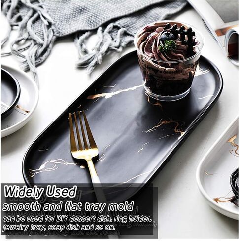3Pcs Jewelry Silicone Resin Tray Molds, DIY Craft Trinket Dish Epoxy Mold, Resin Coaster Casting Molds for Jewelry Ring Dish Holders, Soap Dish, Candle Holders, Home Decoration (3 Shapes) in Kuwait