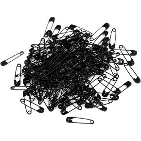 دبابيس أمان LEFV™، أدوات تثبيت وتشذيب الملابس المعدنية الصغيرة الرائعة، ملحقات أدوات تثبيت الأزرار المعدنية، عبوة من 100 قطعة، باللون الأسود in Kuwait