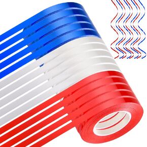 LACNNY 15 Rolls Patriotic Ribbons Red White Blue Curling Ribbon Balloon String Roll Assorted Color for DIY Craft Gift Wrapping, Party Decorations 3/16 Inch